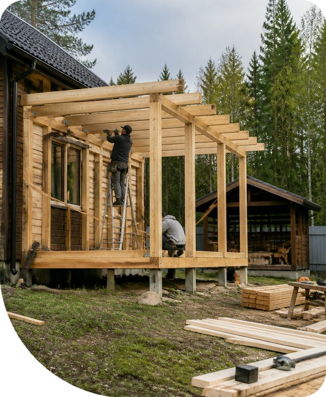 Строительство пристроек и построек на участке в Химках