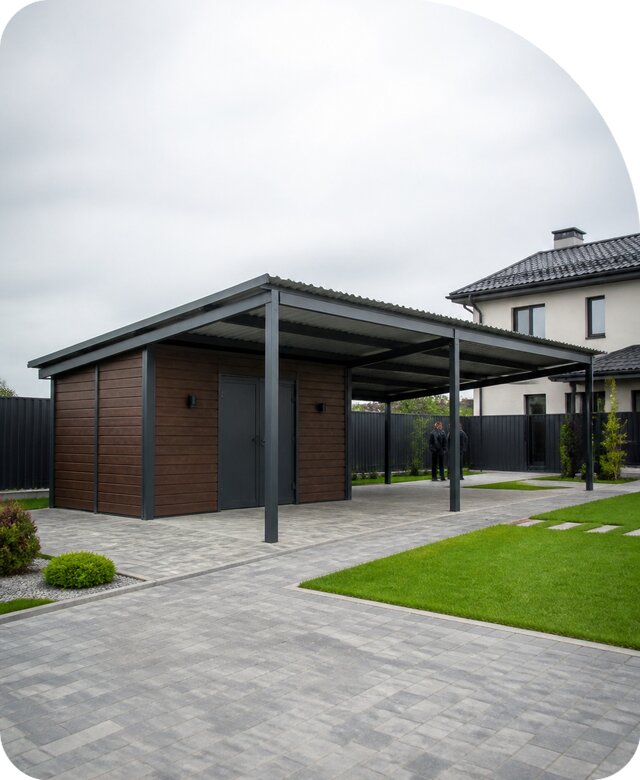 Навес с хозблоком в Химках по цене от 253992 р. | РадиДОМА-Хмк